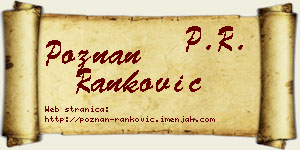 Poznan Ranković vizit kartica
